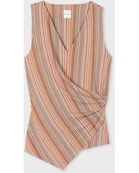 Paul Smith - 'signature Stripe' Wrap Vest Top Multicolour - Lyst