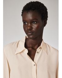 Paul Smith - Cream Silk-Blend Blouse - Lyst