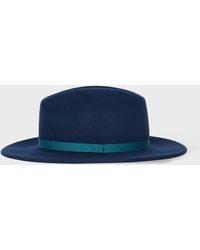 Paul Smith - Wool 'Swirl' Lining Fedora Hat - Lyst