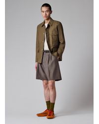 Paul Smith - Khaki Linen Field Jacket - Lyst