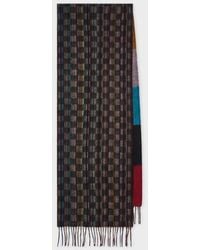 Paul Smith - 'Signature Stripe' Check Reversible Scarf - Lyst