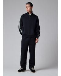 Paul Smith - Quarter Zip Track Top With Stripe Trim - Lyst