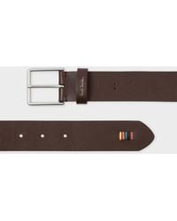 Paul Smith - Leather 'Artist Stripe' Stitch Belt - Lyst
