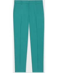 Paul Smith - A Suit To Travel In - Light Teal Wool Tapered-fit Trousers Green - Lyst