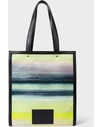 Paul Smith - Green Recycled Polyester 'airbrush' Tote Bag Multicolour - Lyst
