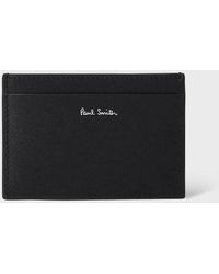 Paul Smith - Straw-Grain Embossed Leather Card Holder - Lyst