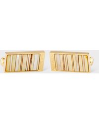 Paul Smith - Mother-Of-Pearl Stripe Cufflinks - Lyst