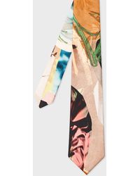Paul Smith - 'life Drawing Collage' Silk Tie Multicolour - Lyst