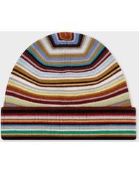 Paul Smith - Merino Wool 'Signature Stripe' Beanie Hat - Lyst