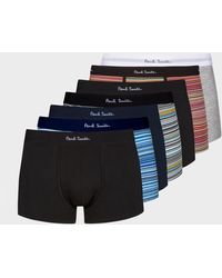 Paul Smith - 'signature Stripe' Organic Cotton Mixed Boxer Briefs Seven Pack Multicolour - Lyst