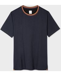 Paul Smith - 'Artist Stripe' Collar T-Shirt - Lyst