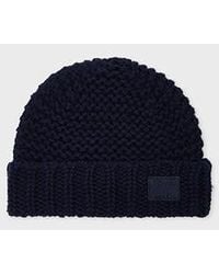 Paul Smith - Chunky Knit Wool Beanie - Lyst