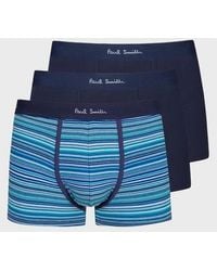 Paul Smith - 3 Pack Signature Stripe & Plain Boxers Col: 47/Bla - Lyst
