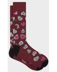 Paul Smith - Heart Moon-Print Socks - Lyst