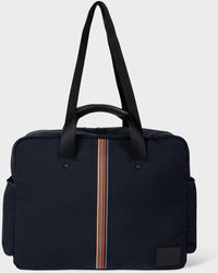 Paul Smith - Navy Canvas 'signature Stripe' Holdall Blue - Lyst