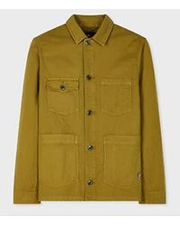 Paul Smith - Khaki Garment-Dye 'Broad Stripe Zebra' Cotton Work Jacket - Lyst