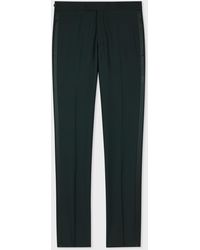Paul Smith - Slim-fit Dark Green Wool-mohair Evening Trousers - Lyst