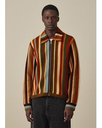 Paul Smith - Merino Wool 'Signature Stripe' Zip Cardigan - Lyst