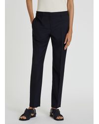 Paul Smith - A Suit To Travel In - Navy Tapered-fit Wool Trousers Blue - Lyst