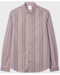 Paul Smith - Slim-Fit 'Signature Stripe' Cotton Shirt - Lyst
