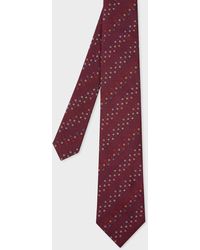 Red Kings and Wolves Mens 100/% Silk Neckties Jacquard Horseshoe Tie