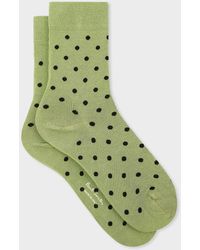 Paul Smith - Green Polka Dot Socks - Lyst
