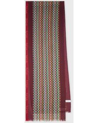 Paul Smith - Check Merino Wool-Silk Blend Scarf - Lyst