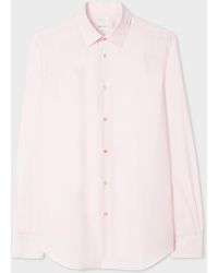 Paul Smith - Tailored-fit Pink Cotton 'artist Stripe' Cuff Shirt - Lyst
