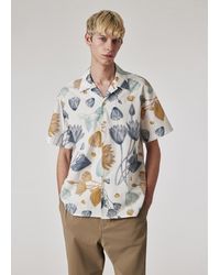 Paul Smith - 'Half Tone Floral' Cotton Short-Sleeve Shirt - Lyst