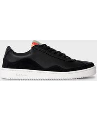 Paul Smith - Black 'pip' Leather Trainers With Suede Trim - Lyst