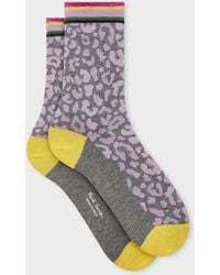 Paul Smith - 'Leopard' Colour Block Socks - Lyst