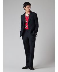 Paul Smith - Wool-Linen Pinstripe Elasticated Waist Trousers - Lyst