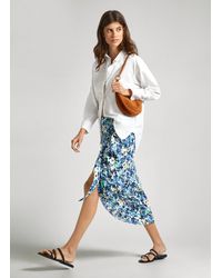 Pepe Jeans - Rock midi blumenmuster - Lyst