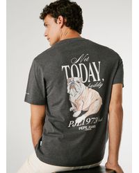 Pepe Jeans - Camiseta espalda estampada fit relaxed - Lyst