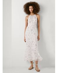 Pepe Jeans - Vestido largo cuello halter - Lyst
