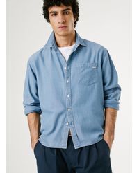 Pepe Jeans - Camisa denim fit relaxed - Lyst