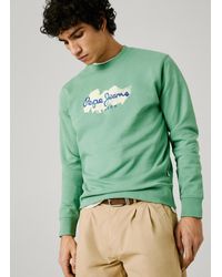 Pepe Jeans - Sudadera cuello redondo fit regular - Lyst