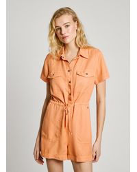 Pepe Jeans - Mono corto con cintura ajustable - Lyst