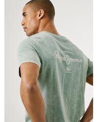 Pepe Jeans - Camiseta espalda estampada fit regular - Lyst