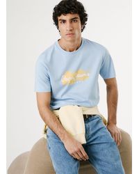 Pepe Jeans - Camiseta logo estampado fit regular - Lyst