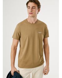 Pepe Jeans - T-Shirt Logodruck Slim Fit - Lyst