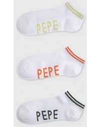 Pepe Jeans 3pack calcetines tobilleros - Blanco