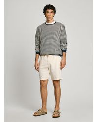 Pepe Jeans - Bermuda lino fit relaxed - Lyst