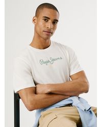 Pepe Jeans - Camiseta logo estampado fit regular - Lyst