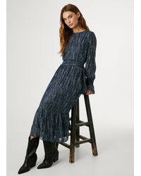 Pepe Jeans - Kleid Lang Blumenmuster Ganzflächig - Lyst