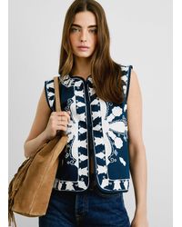 Pepe Jeans - Chaleco bordado en contraste - Lyst
