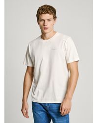 Pepe Jeans - Camiseta logo estampado fit regular - Lyst