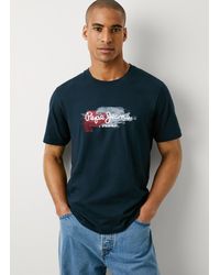 Pepe Jeans - Camiseta logo estampado fit regular - Lyst