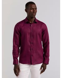 Perry Ellis - Solid Linen Shirt - Lyst