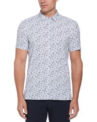 Perry Ellis - Total Stretch Ditsy Floral Print Shirt - Lyst